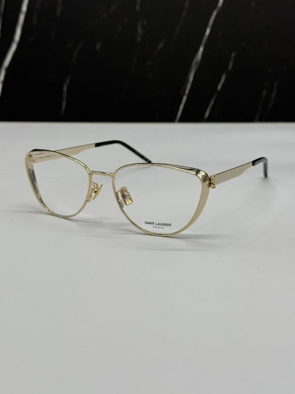 NEW SAINT LAURENT SLM92 004 EYEGLASSES WOMEN CAT EYE GOLD EYEWEAR SLM 92